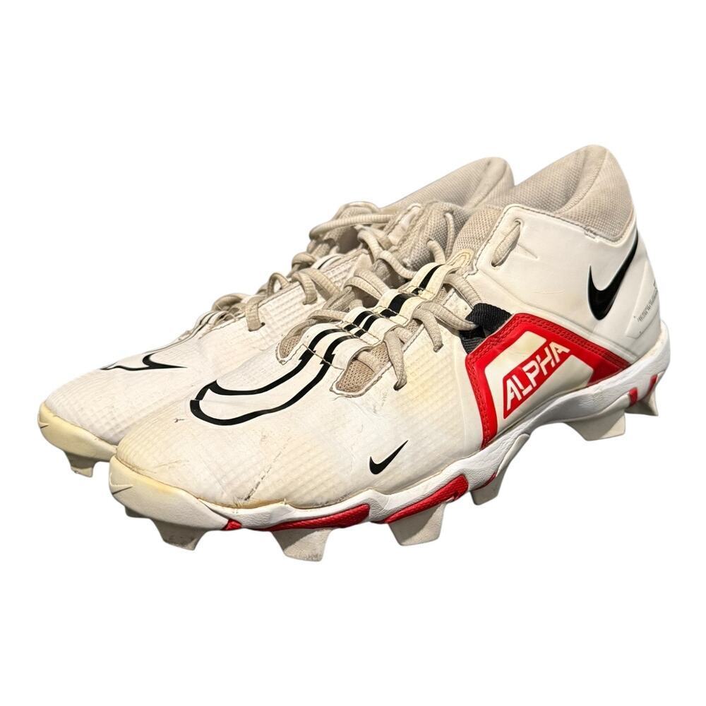 Nike Alpha Menace 3 Shark Football Cleats Men’s Size 11.5 White CV0582-103